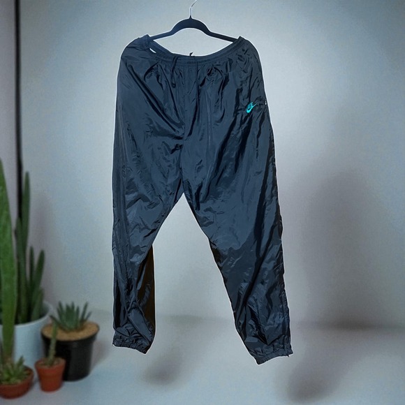 Nike Mens Black Track Pants Sport Casual Activewear Size large tall - Picture 1 of 12